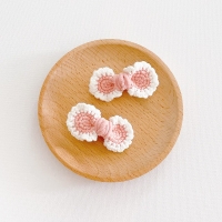 Girl Hair Clip Bow Knitted Pair (GHP9093)